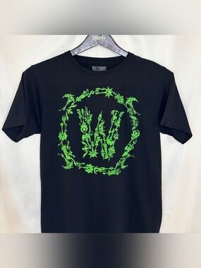 World of Warcraft Blizzard Tee M Green Logo Gamer